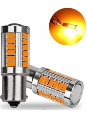 PINUKS Ampul Tek Duy 93 12V 33 LED Mercekli Turuncu   ( 107437 ) Oto Aksesuar Premium