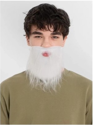 K-Yonlineticaret Beyaz Kırçıllı Takma Sakal Çocuk Yetişkin