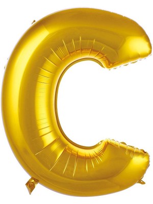 İKM Harf Folyo Balon 40 Inç Altın -C-