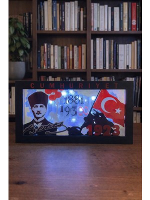 BASTTR Atatürk ve Cumhuriyet Temalı Masa ve Dekoratif Gece Lambası