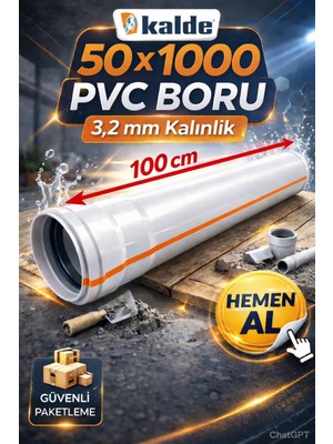 Kalde 50X1000 Pvc Boru