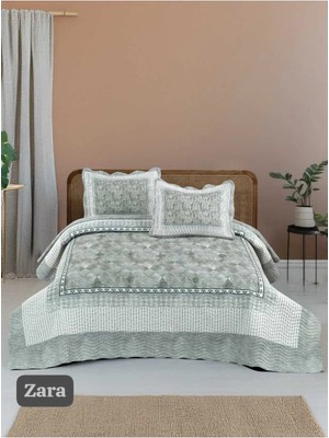 Örtüm Çift Kişilik Kapitone Yatak Örtüsü, Klasik Desenli Model (250 X 260cm)