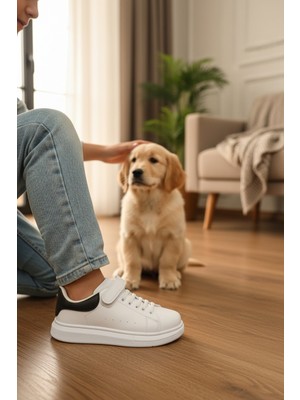 Enoch Çocuk Spor Ayakkabı Cırtlı ve Yüksek Tabanlı Konfor Model