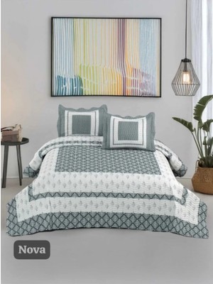 Örtüm Çift Kişilik Kapitone Yatak Örtüsü, Klasik Desenli Model (250 X 260cm)