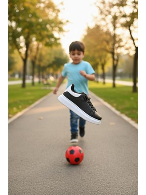 Enoch Çocuk Spor Ayakkabı Cırtlı ve Yüksek Tabanlı Konfor Model