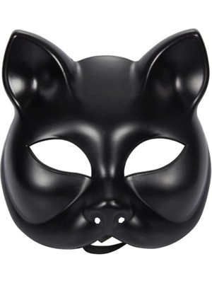 K-Yonlineticaret Siyah Renk Lüks Kedi Maskesi