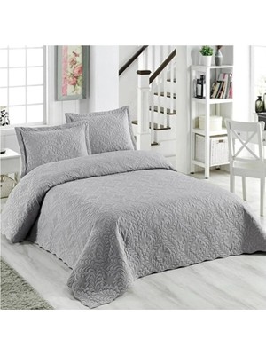 Örtüm Çift Kişilik Düz Renk Kapitone Yatak Örtüsü, Sade ve Şık Görünüm (250 x 260cm)