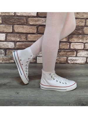 Bukond Yarım Bilek Kot Keten Bağcıklı Günlük Rahat Esnek  Düz Şeffaf Taban  Bez Ayakkabı Sneaker