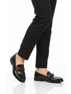 Ayakmod Siyah Hafif Esnek Kadın Klasik Ayakkabı 547841 Z