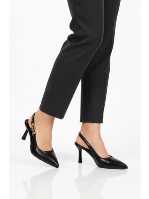 Ayakmod Siyah Kadın Ince Topuklu Abiye Ayakkabı 312569 Z