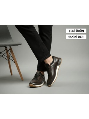 Romex Hakiki Deri Erkek Günlük Ayakkabı – Termo Tabanlı, Spor Şık Siyah sneaker ayakkabı