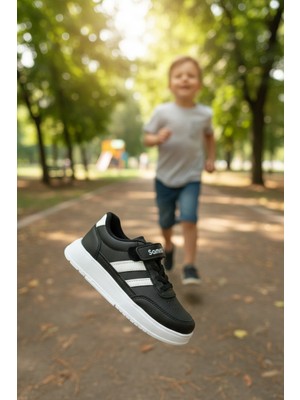 Enoch Unisex Çocuk Spor Ayakkabı Cırtlı ve Bağcıklı Sportif Model