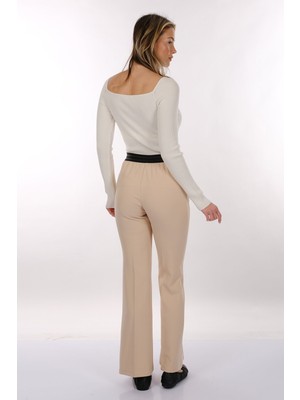 Minimalist Yüksek Bel Midi Kadın Pantolon - Günlük & Ofis Şıklığı
