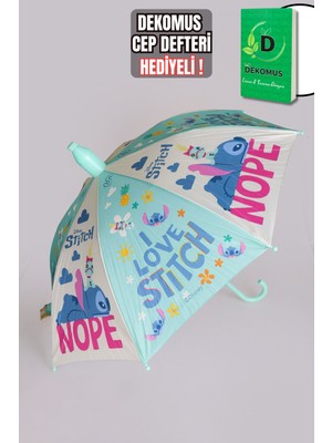 Stitch Dekomus Cep Defteri ve Yeni Sezon Lisanslı Stıtch Kılıflı Şemsiye Nope