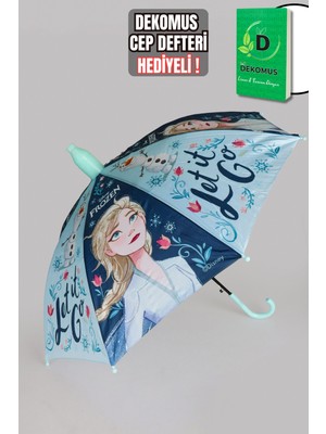 Dekomus Cep Defteri ve Yeni Sezon Lisanslı Elsa Frozen Kılıflı Şemsiye Let It Go