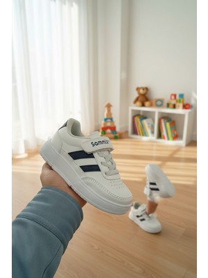 Enoch Unisex Çocuk Spor Ayakkabı Cırtlı ve Bağcıklı Sportif Model