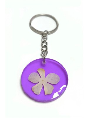 Starseven Kartopu Çiçeği Papatya Epoksi Anahtarlık