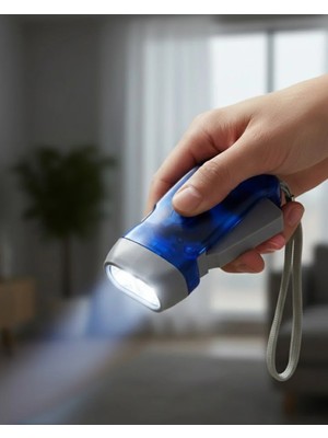 Argesco Mühendislik Kendiliğinden Şarjlı El Feneri Pilsiz Manuel Şarjlı Güçlü Işık