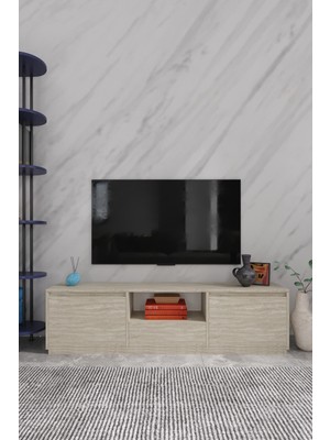 Aymobsan Serenity Metal Ayaklı Tv Ünitesi 180 cm - Beyaz