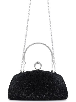 Tamer Tanca Kadın Vegan Siyah Abiye Çanta 1083 223-824 Bn Cnt SK25-26 Sıyah Tas