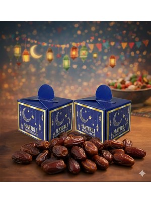 Zenviva 50 Adet Hayırlı Ramazan Baskılı Lokum, Şeker, Hurma Kutusu,  Ikram, Ramazan Hediyeliği