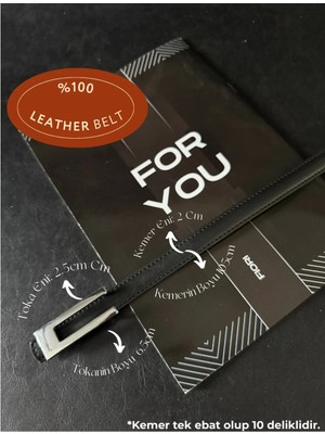 Fiori Hakiki Deri Bombeli Tasarım Tokalı Ince Kadın Kemeri, Ceket Kemeri, Gömlek Kemeri, Elbise Kemeri