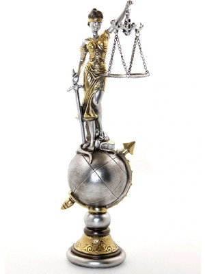 Polyester Dünya Küre Üzerinde Adalet Biblosu Model 1