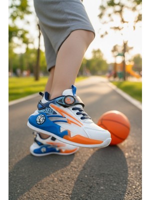 Enoch Noch Basketbol Temalı ve Dinamik Grafik Detaylı Erkek Çocuk Spor Ayakkabı