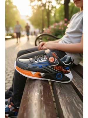 Enoch Noch Basketbol Temalı ve Dinamik Grafik Detaylı Erkek Çocuk Spor Ayakkabı