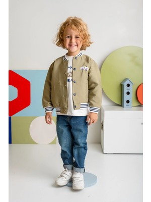 Mininio Erkek Çocuk Montlu Üçlü Takım - Haki