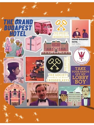 Hediyene Bak Büyük Budapeşte Oteli Sticker Seti | Laptop Ajanda Notebook Tablet Telefon Defter Etiket Journal