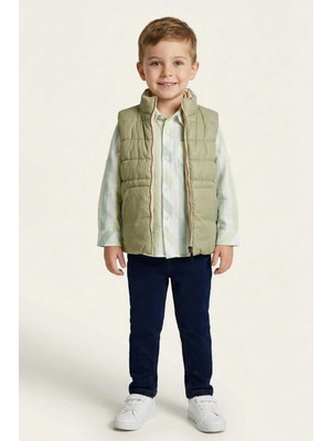 Mininio Erkek Çocuk Yelekli 3'lü Takım  - Yeşil