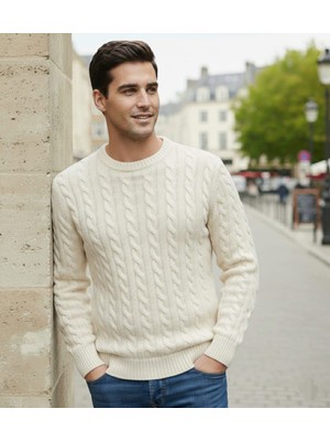 Jakc Ways Bisiklet Yaka Erkek Triko Kazak