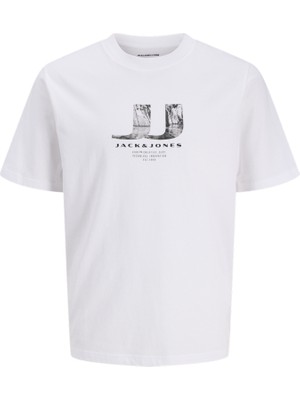 Jack & Jones Erkek Gögüs Logo Baskili Tisört- Dust
