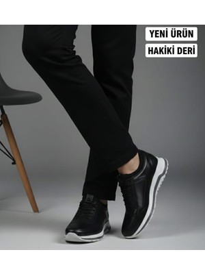 Romex Hakiki Deri Erkek Günlük Ayakkabı – Bilek Destekli, Poli Spor Tabanlı