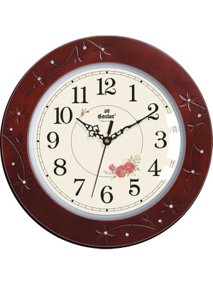 Eastar AW7011 Jı Doğal Ahşap Çerçeveli Sessiz Duvar Saati (34.8 Cm)