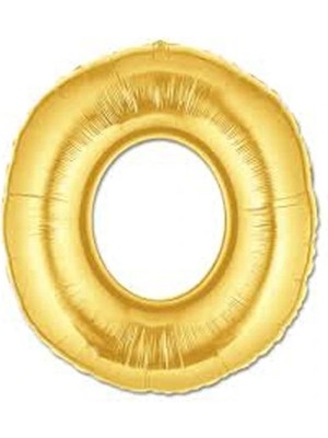 Altın Sarısı Folyo O Harfi Balon 1 Metre
