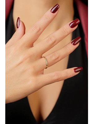 Fiyonk Kuyumculuk 14 Ayar Altın Çiçek 5 Taş Yüzük