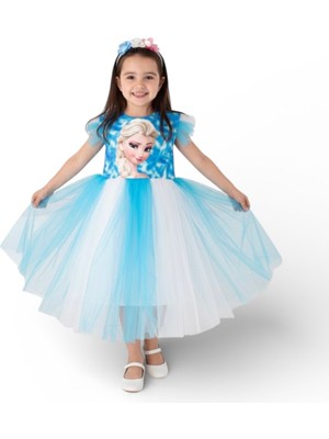 Butik Kız Çocuk Barbie Desenli Tütü Detaylı Elbise