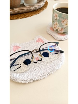 2'li Kedicik Gözlük Tutucu ve Bardak Altlığı