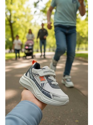 Enoch Hava Kanallı File Dokulu ve Topuk Destekli Çocuk Ayakkabı