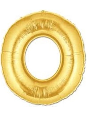 K-Yonlineticaret Altın Sarısı Folyo O Harfi Balon 1 Metre