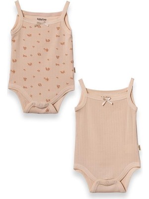 BabyCosy Organic Wear Bebek 2li Askılı Zıbın Body %100 Organik Pamuk - Bebek ve Yenidoğan Serisi - CSYM31122