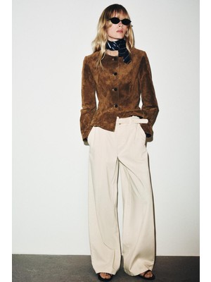 Allbucks Zara, Kemerli Geniş Pantolon ABZRA3746