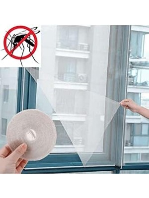 Renklimestore Cırt Bantlı Yapışkanlı 100CM x 150CM Kesilebilir Pencere Sinekliği