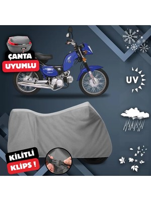 ULTRASHOP Kanuni Zebra 90 Motosiklet Brandası Arka Çanta Su Geçirmez  Uyumlu Motosiklet Branda