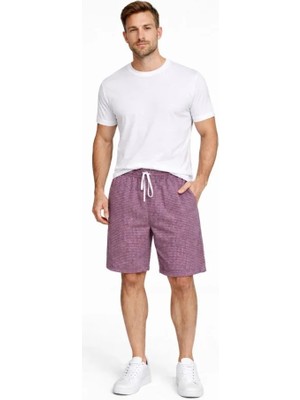 Beruflic Erkek Pötikareli Şort – Beli Lastikli Bağcıklı, Cepli, Rahat Kesim Günlük Yazlık Şort - G