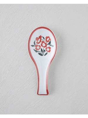 English Home Bright Parade Melamin Kaşıklık Mutfak Gereci 24 cm Kırmızı - Beyaz