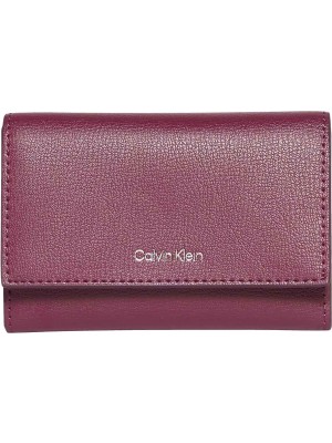 Calvin Klein Kadın Foil Logo Trifold W/ Zip Pocket Wallets - Mürdüm