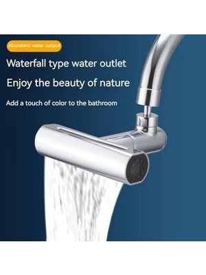 Renklimestore 4 Modlu Musluk Batarya Başlığı, Su Tasarruflu, Fonksiyonel, Şelale Modlu, Uzun Ömürlü, Kademeli, Krom,